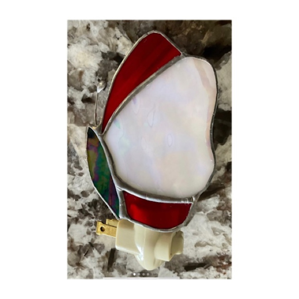 Handcrafted stained glass butterfly nightlight